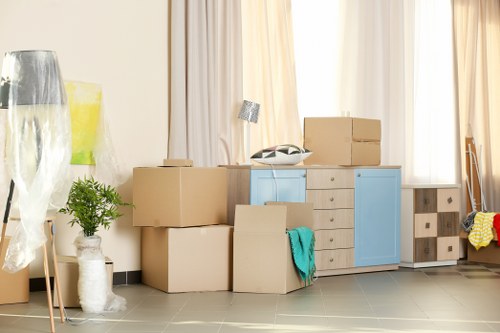 Man with van preparing items for move in Chiswick